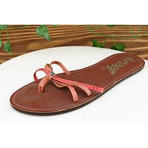 Reef Sz 11 M Orange Flip Flop Synthetic Women‎ Sandals